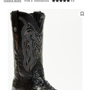 Tanner Mark Black Cowboy Boots